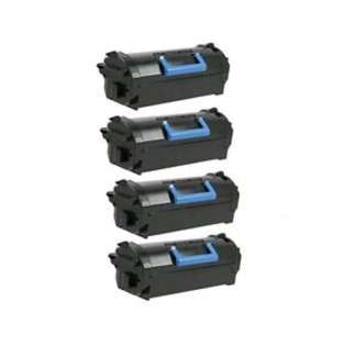 Remanufactured Dell 331-9756 (X5GDJ) toner cartridges - high capacity black - (pack of 4)