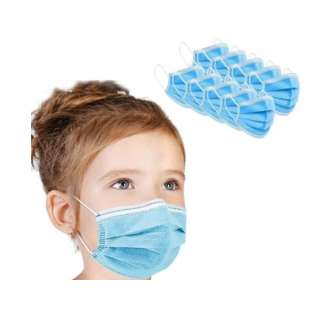 WHOLESALE PRICED Disposable Protective Face Masks KIDS SIZE, 3-Ply Earloop, 50 Pack - Minimum 4 pack purchase required
