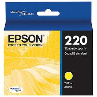 Epson 220, T220420 Genuine Original (OEM) ink cartridge, yellow, 165 pages