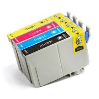 Remanufactured Epson 124 ink cartridges (pack of 4)