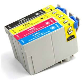 Remanufactured Epson 126 ink cartridges, high capacity yield (pack of 4)