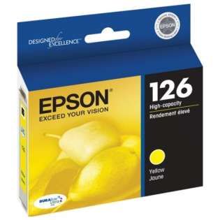 Epson 126, T126420 Genuine Original (OEM) ink cartridge, high capacity yield, yellow