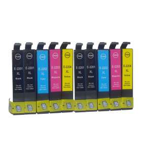 Remanufactured Epson 127 ink cartridges, extra high capacity yield, 10 pack