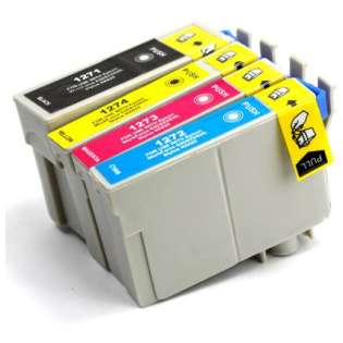 Remanufactured Epson 127 ink cartridges, extra high capacity yield (pack of 4)