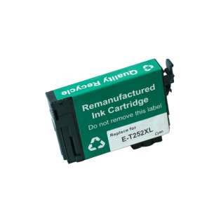 Remanufactured Epson T252XL220 / 252XL cartridge - high capacity pigmented cyan (also replaces Epson 252), 1100 pages