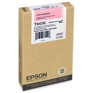 Epson T603C00 Genuine Original (OEM) ink cartridge, light magenta, 220 pages