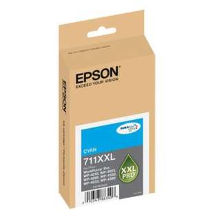 Epson 711XXL, T711XXL220 Genuine Original (OEM) ink cartridge, extra high capacity yield, cyan
