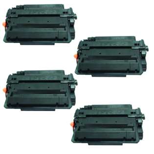 Compatible HP CE255X (55X) toner cartridges - Pack of 4