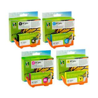 Premium HP 564XL ink cartridges, USA made, high capacity yield (pack of 4)