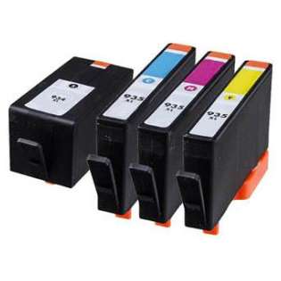 Remanufactured HP 934XL, 935XL ink cartridges, high capacity yield (pack of 4)