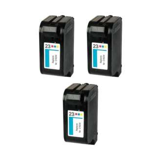 Remanufactured HP 23 ink cartridges (pack of 3)