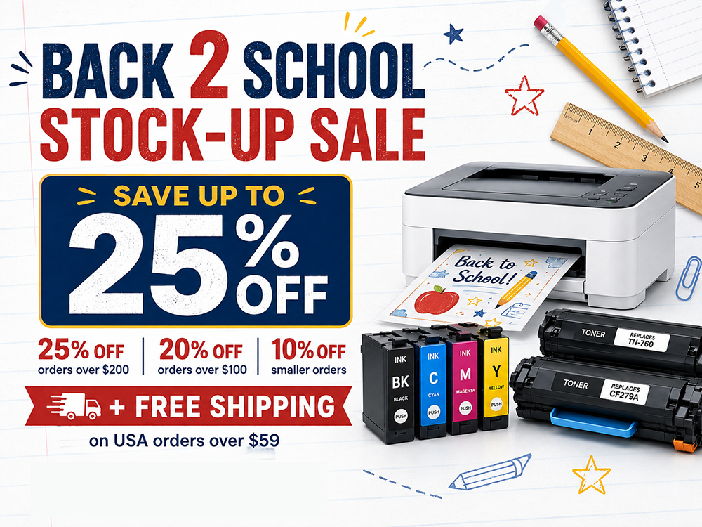 Back to School Ink and Toner Sale