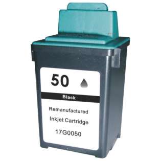 Remanufactured Lexmark 50, 17G0050, 17G0055 ink cartridge, high capacity yield, black