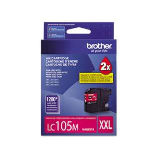 Brother LC105M original ink cartridge, super high capacity yield, magenta, 1200 pages