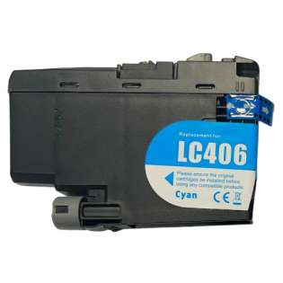 Compatible inkjet cartridge for Brother LC406C - cyan