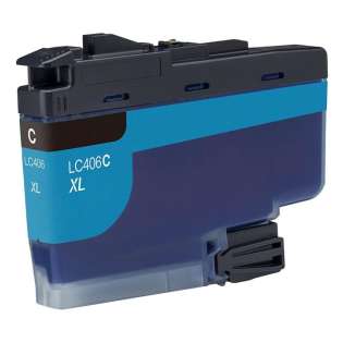 Compatible inkjet cartridge for Brother LC406XLC - high yield cyan