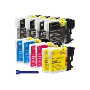 Compatible Brother LC65HY ink cartridges, high capacity yield, 10 pack
