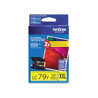 Brother LC79Y original ink cartridge, super high capacity yield, yellow