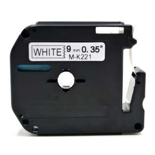 Compatible label tape for Brother M-K221 - black on white