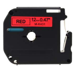 Compatible label tape for Brother M-K431 - black on red
