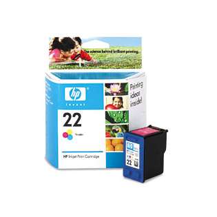 HP 22, C9352AN Genuine Original (OEM) ink cartridge, tri-color