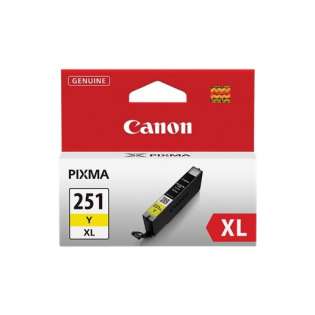 Canon CLI-251C Genuine Original (OEM) ink cartridge, yellow, 660 pages