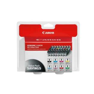 Canon CLI-8 Genuine Original (OEM) ink cartridges, 8 pack