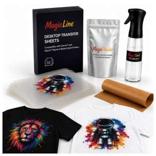 MagicLine Desktop Transfer Starter Kit for White and Dark Garments - 100-Sheet Kit