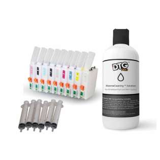 DTF PRO P600 Cleaning and Maintenance Kit (includes 9 cartridges, 32oz cleaning solution, 6 syringes with special tip)