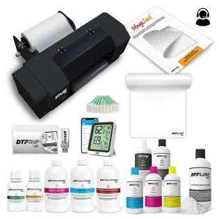 DTFLine FUSION MODEL J DTF Printer (Direct to Film Printer) - includes BI-Directional Roll Feeder, WICS (White Ink Circulation System), Vacuum, RIP Software, 1 Liter DTF ink, 1.75lb DTF Powder, 100 meter DTF Roll, Training and Onboarding