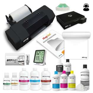 DTFLine FUSION MODEL J DTF Printer (Direct to Film Printer) - includes BI-Directional Roll Feeder, WICS (White Ink Circulation System), Vacuum, RIP Software, 6 Liters DTF ink, 3.5lb DTF Powder, 100 meter DTF Roll, Training and Onboarding, DTF Heat Station