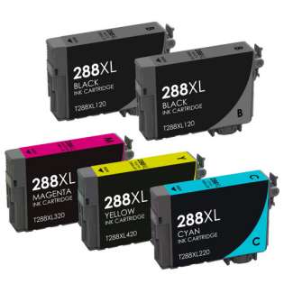 Remanufactured inkjet cartridges Multipack for Epson 288XL - 5 pack