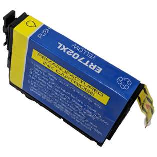 Remanufactured Epson T702XL420 (702XL) inkjet cartridge - high capacity yellow