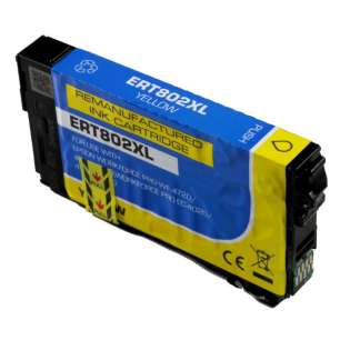 Remanufactured Epson T802XL420 (802XL) inkjet cartridge - high capacity yellow