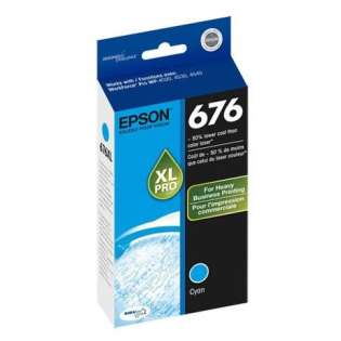 Epson 676XL, T676XL220 Genuine Original (OEM) ink cartridge, high capacity yield, cyan