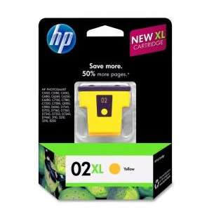 HP 02XL, C8732WN Genuine Original (OEM) ink cartridge, high capacity yield, yellow, 750 pages
