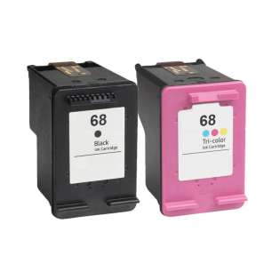 Remanufactured inkjet cartridges Multipack for HP 68 - 2 pack