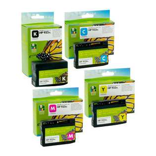 Premium HP 932XL, 933XL ink cartridges, USA made, high capacity yield (pack of 4)