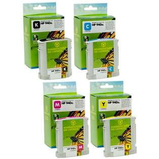 Premium HP 940XL ink cartridges, USA made, high capacity yield (pack of 4)