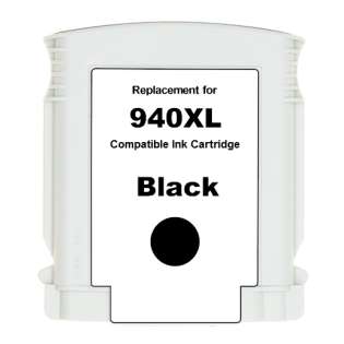 Premium HP 940XL, C4906AN ink cartridge, USA made, high capacity yield, black, 2200 pages