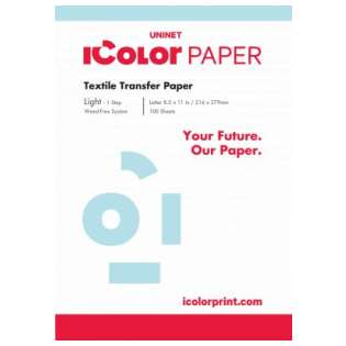 iColor Light 1 Step Transfer Media 8.5 in x 11 in (216 x 279mm) - includes 20 pcs