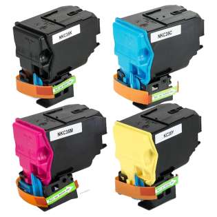 Replacement for Konica Minolta TNP22K / TNP22C / TNP22M / TNP22Y cartridges - Pack of 4
