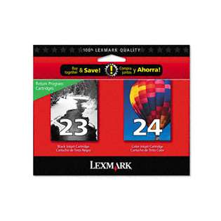 Lexmark 23, 24, 18C1571 Genuine Original (OEM) ink cartridges (pack of 2)