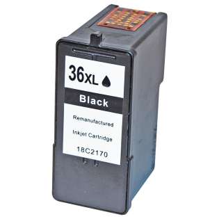Remanufactured Lexmark 36XL, 18C2190, 18C2170 ink cartridge, high capacity yield, black