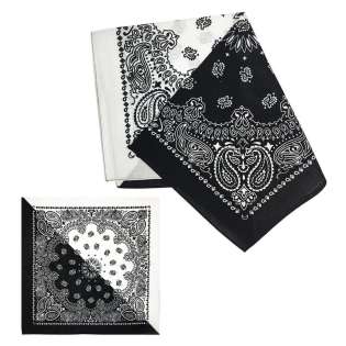 Cotton Bandanas for Face Masks | Make a Cloth Face Mask (22 inch size) - Black and White