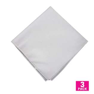 Cotton Bandanas for Face Masks | Make a Cloth Face Mask (22 inch size) - 3 Pack - Plain White