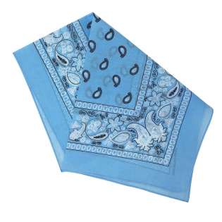 Cotton Bandanas for Face Masks | Make a Cloth Face Mask (22 inch size) - Stylish Baby Blue