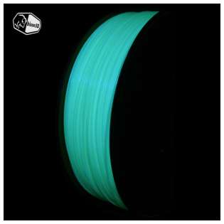 Premium 3D Filament (bison3D Filament) for 3D Printing, 1.75mm, 1kg/roll, Glow in the Dark Blue (PLA)