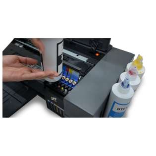 QUICKSHEET DTF Supplies Starter Pack (includes 580ml ink, 20 DTF Sheets, 20 DTP Sheets, 0.7lb grams DTF Powder)
