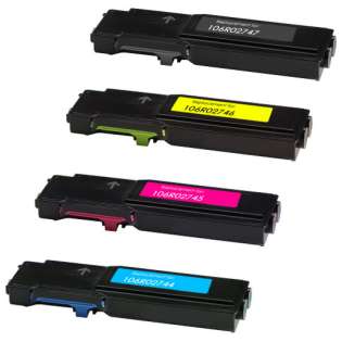 Compatible Xerox 106R02747 / 106R02744 / 106R02745 / 106R02746 toner cartridges - (pack of 4)